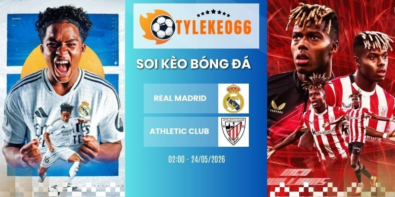 Soi kèo Real Madrid vs Athletic Club hôm nay ngày 24/05/2026 - La Liga